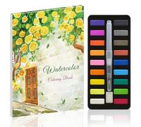 Elfew Watercolour Workbook for Adults & Beginners, 18 Colour Watercolour Paints Set, 20 Beautiful Water Colouring Book for Beginners, Arts & Crafts Gift for Adults,Women