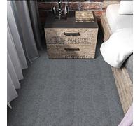 Elffloor Carpet Tiles Self Adhesive Carpet Floor Tiles, Anti-Slip Flooring Rugs for Living Room Office Bedroom, Light Grey Peel and Stick Rugs Thick 4.5mm 30 x 30 cm 10pcs