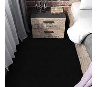 Elffloor Carpet Tiles Self Adhesive Carpet Floor Tiles, Anti-Slip Flooring Rugs for Living Room Office Bedroom, Black Peel and Stick Rugs Thick 4.5mm 30 x 30 cm 10pcs