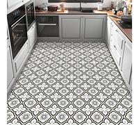 Elffloor Peel and Stick Floor Tiles Vinyl Flooring Self Adhesive Floor Tile for Bathroom Kitchen Living Room 20X20cm 20pcs Waterproof PVC Easy to Use