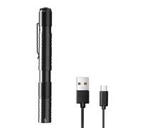 ELFGO Rechargeable Pen Light, Zoomable Led Pocket Penlight Inspector Light | 360 Lumens Flashlight with Clip Small Mini Handheld Slim Flashlight LED for Nurse Medical Repair Engineer Doctor