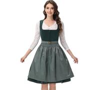 ELFIN Women's German Dirndl Dress Bavarian Oktoberfest Carnival Costumes for Holiday(60cm)