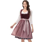 ELFIN Women's German Dirndl Dress Bavarian Oktoberfest Carnival Costumes for Holiday(60cm)