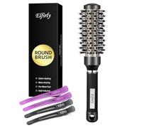 Elfirly Round Brush for Blow Out, Ionic Tech Thermal Ceramic Round Styling Hair Brush with Boar Bristles, for Blow Drying, Curling Hair, Adding Volume (Barrel 1.3 inch, 2.4 inch with Bristles)