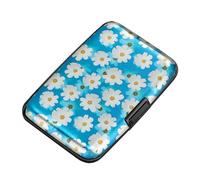 ELFISH Mini RFID Aluminum Wallet Credit Cards Holder Business Card Case Metal ID Case for Men Women(Blooms), Blooms