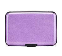 Elfish RFID Blocking Credit Card Protector Aluminum ID Case Hard Shell Business Card Holders Metal Wallet for Men or Women (Purple)