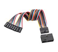 ELFJMZP 16-pin to 8x2-pin splitter cable adapter Super micro server chassis front panel cable extension adapter 22cm/8.8in