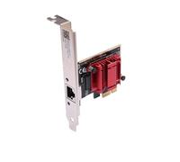 ELFJMZP 2.5Gbps PCIe Network Card, RTL8125B Chipset, 2500Mbps Ethernet Adapter with Aluminum Heatsink & Gold-Plated Ports, Compatible with Synology/QNAP NAS, PCIe x1 (No SR-IOV)