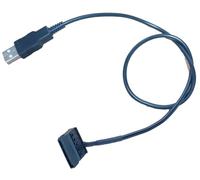 ELFJMZP 2-Pack USB to SATA Power Cable, 50cm 22AWG Tinned Copper Cord for 2.5'' SATA HDD/SSD, Power Supply via USB Port/Charger/Power Bank (No Data Transfer, 5V Only, Not for 3.5'' Devices)