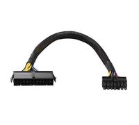 ELFJMZP 24 Pin to 14 Pin ATX PSU Power Adapter Cable 18AWG Braided Sleeved Cord Compatible with M92P/M93P/H530/Q77/B75 & ThinkServer TS140 for Motherboard(30cm/11.8in)