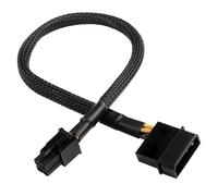 ELFJMZP 30cm ATX 4PIN MOLEX to CPU 4PIN P4 Power Supply Cable, 18AWG Braided Sleeve, Compatible with PC DIY/Compact Case/Old Power Supply Adaptation