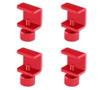 ELFJMZP Adjustable 3D Printer Bed Clips - Aluminum Alloy Hot Bed Glass Clamps for Ender 3/3 Pro/V2, CR-10, Ender 5, Anet A8, Prusa i3-4PCS(RED)
