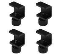 ELFJMZP Adjustable 3D Printer Bed Clips - Aluminum Alloy Hot Bed Glass Clamps for Ender 3/3 Pro/V2, CR-10, Ender 5, Anet A8, Prusa i3-4PCS (Black)