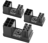 ELFJMZP ATX 6-pin female to 6-pin male 180-degree Angle connector Type A, desktop PC GPU graphics card power connector upward conversion (pack of 3)