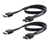 ELFJMZP eSATA to eSATA Cable, 6Gbps SATA III Female to Female, Shielded External SATA Wire with Locking Latch, Hot Plug for HDD SSD Hard Drive Enclosure Optical Drive 50cm/19.7in(2Pack)