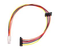 ELFJMZP HP Z600 Workstation-4Pin White Square Plug to Dual Black SATA 15Pin Connectors,18AWG Heavy-Duty Copper Wire,25cm+15cm Length,Compatible with SATA HDD/SSD/Optical Drives