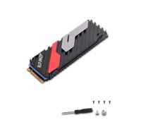 ELFJMZP M.2 2280 NVMe SSD Heatsink - High Efficiency Cooling for PC/PS5, Compatible with 990/980/970 EVO, WD SN850/SN750/SN570, Seagate Firecuda 530 - Easy Install, Black (Multi-Color Optional)