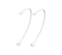 ELFJMZP PC Chassis Channel Fan Motherboard 2510 4P Male to 1PCS 2510 4P Female FAN Adaptor Cable White, Compatible with Speed Control and Signal Function (RPM/Alarm) 26cm (2 pack) (1 to1)