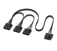 ELFJMZP PC Modular PSU 5Pin to 3x 4Pin Molex IDE Peripheral Adaptor cable, Compatible with V550 V650 V750 V850 V1000 V1000M Modular Power Supply；18 AWG black; 40+15+15 cm