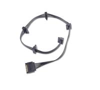 ELFJMZP SATA 15-Pin Power Splitter Cable 1 Male to 5 Female, 18AWG Tinned Copper, 62cm for HDD SSD CD-Drive - Multi-Drive Power Adapter for PC NAS Server (Black, PVC Jacket)