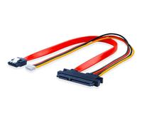 ELFJMZP SATA Data Power Combo Cable - PH2.0 4PIN to 7+15P 2-in-1 Adapter for HDD SSD Optical Drive, 6Gbps High-Speed SATA III Cable for PC Motherboard Power Supply, 30cm