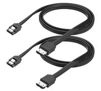 ELFJMZP SATA to eSATA Cable, Copper Core with Locking Latch, 6Gbps SATA III Data Transfer Cord for HDD SSD Hard Drive Enclosure, External SATA to eSATA Converter Cable 50cm/19.7in(2 Pack)