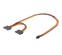 ELFJMZP Server Mini 4P to 2 x SATA Hard Drive Power Cable, Compatible with PowerEdge R720/R620/R820/R630/R730, Length 50 + 18cm/19.7+ 7.1 in, Supports SATA HDD/SSD/Optical Drive