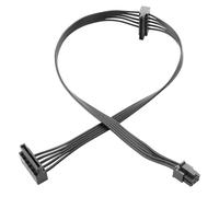 ELFJMZP Small 6Pin to Dual SATA Power Cable (45cm Gold-Plated) - Designed for Compact Commercial Mini Hosts/Tower Workstations, 25cm Main Line + 20cm Dual SATA Spacing