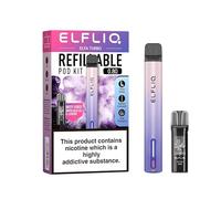 ELFLIQ ELFA Turbo Kit [Aurora Purple] - E-cigarette Starter Vape, Long Lasting 550mAh Battery - COMPATIBLE WITH: ELFA and ELFA Turbo Pods - 18W, Inhale Activated, MTL Vaping - Nicotine Free