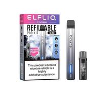 ELFLIQ ELFA Turbo Vape Kit - E-cigarette Starter Vape Kit, Long Lasting 550mAh Battery, Inhale Activated, MTL Vaping - Nicotine Free (Aurora Black)