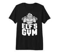 Elf's Gym Kettlebell Bodybuilder Christmas Workout Premium T-Shirt