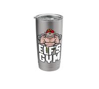 Elf's Gym Kettlebell Bodybuilder Christmas Workout Stainless Steel Insulated Tumbler