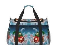 Elfs House Travel Duffel Bag for Women Men,Print Polyester Tote Hand Luggage Bag with Shoulder Strap