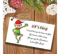 Elf's Poop Tags Labels for Funny Christmas Kids Activity and Schools, DIY Xmas Stocking fillers & Novelty Gifts (50)