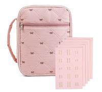Elfzdvistwl Bible Cover Case for Women and Tabs, Large Bi ble Tote Bags Organizer Quilted Carrying Case for Girls
