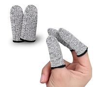 Elfzone Finger Cots Cut Resistant Protector - Finger Covers for Cuts, Gloves Life Extender, Cut Resistant Finger Protectors for Kitchen, Work, Sculpture, Anti-Slip, Reusable (Gray, 60PK)