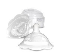 Elfzone Nipple Shields for Nursing Newborn - 2 Packs - Silicone Breast Shields Nursing Caps for Breastfeeding Baby and Mommy Breast Shell, White