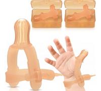 Elfzone Thumb Sucking Stop - 2 Packs - Adjustable Thumb Guard for Thumb Sucking Silicone Thumb Sucking Treatment Kit for 3-36 Months Baby, Maximum for 1.95”-1.5" Wide Wrist