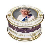 Elgate Celebrate the Life of Queen Elizabeth II 1926-2022 Commemorative Ceramic Trinket Box with Lid - A Memorable Souvenir Gift for Home Décor Keepsake Collection Ornament (By LILAJ)