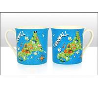 Elgate Cornwall Map Regal Mug Landmarks Gift Souvenir Cup Tea Coffee