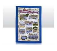 Elgate Devon Harbours Tea Towel, 80cm x 48cm, 100% Cotton, Made, Featuring Iconic Devon Harbours