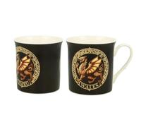 Elgate Wales Cymru Dragon Regal Coffee Mug Ceramic Stoneware Tea Mugs Latte Cappuccino Hot Chocolate Cups Colourful Mug Set with Handle Birthday Gift for Men Women