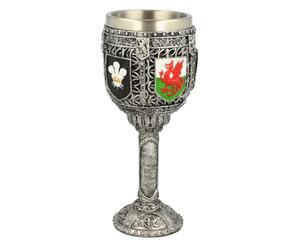 Elgate Wales Dragon Medieval Drinkware Resin Goblet | Hand-Painted Chalice with Stainless Steel Lining | Wine, Whiskey, Cocktail & Beer Cup | Gothic Fantasy Decor for Home, Bar & Restaurant