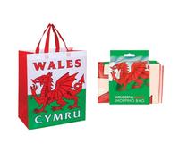 Elgate Wales Dragon PP Non-Woven Bag | Durable, Eco-Friendly, and Reusable Shopping Tote with Red Welsh Dragon Design | Ideal for Daily Use, Travel, Groceries, Gifts & Cultural Pride