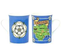 Elgate Yorkshire Map White Rose Mug Cup Tea Coffee Souvenir Gift Dales Whitby York