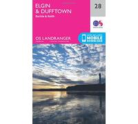 Landranger 28 Elgin, Dufftown, Buckie & Keith Map With Digital Version, Pink One Size