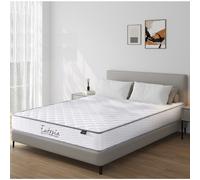 elgin fabric 5ft bonnell spring mattress - white