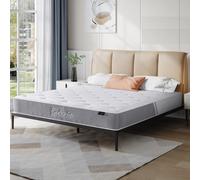 elgin fabric 5ft memory foam latex pocket spring mattress - white