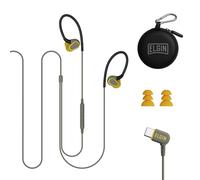 Elgin Rumble Wired Earplug Headphones, 27 dB NRR Waterproof Hearing Protection Earbuds w/Noise-Isolating Mic & in-Line Controller, OSHA Compliant, ANSI Certified, Kevlar Reinforced Cable, IP67, USB-C