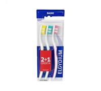 Elgydium Basic Soft Toothbrush Pack of 2 + 1 Offered